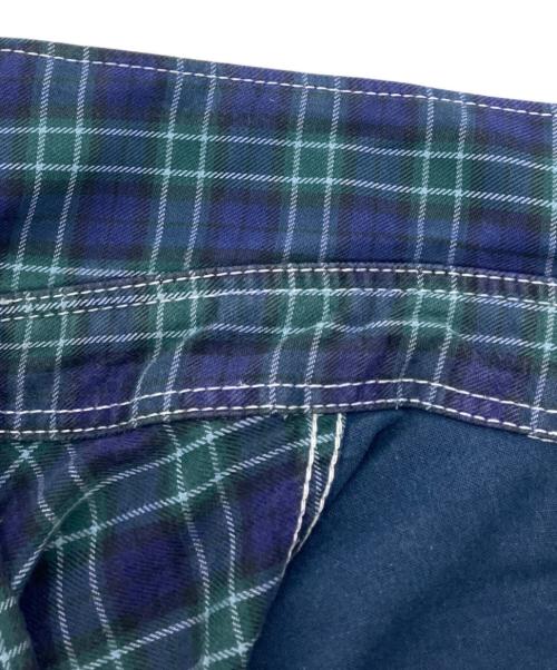 COMME des GARCONS HOMME（コムデギャルソン オム）COMME des GARCONS HOMME (コムデギャルソン オム) 切替デザインシャツ グリーン×ブルー サイズ:Lの古着・服飾アイテム
