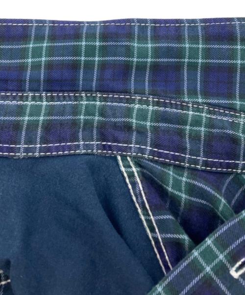 COMME des GARCONS HOMME（コムデギャルソン オム）COMME des GARCONS HOMME (コムデギャルソン オム) 切替デザインシャツ グリーン×ブルー サイズ:Lの古着・服飾アイテム