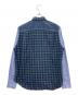 COMME des GARCONS HOMME (コムデギャルソン オム) 切替デザインシャツ グリーン×ブルー サイズ:L：13000円
