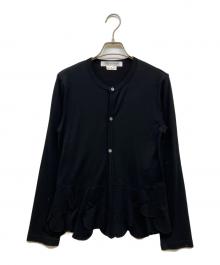 COMME des GARCONS COMME des GARCONS（コムデギャルソン コムデギャルソン）の古着「裾フリルウールカーディガン」｜ブラック