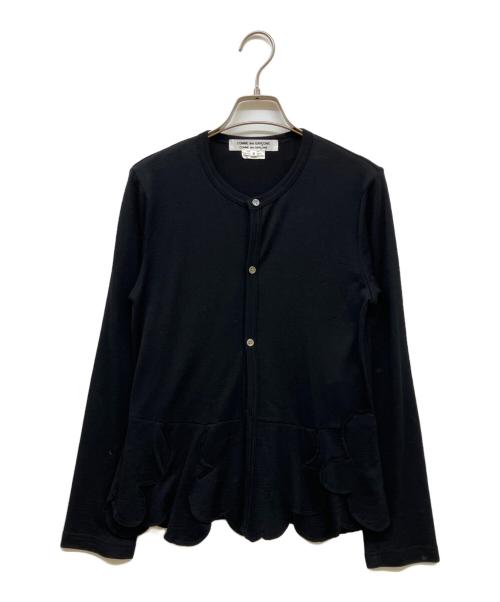 COMME des GARCONS COMME des GARCONS（コムデギャルソン コムデギャルソン）COMME des GARCONS COMME des GARCONS (コムデギャルソン コムデギャルソン) 裾フリルウールカーディガン ブラック サイズ:Sの古着・服飾アイテム