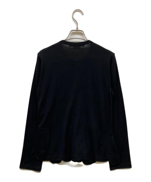 COMME des GARCONS COMME des GARCONS（コムデギャルソン コムデギャルソン）COMME des GARCONS COMME des GARCONS (コムデギャルソン コムデギャルソン) 裾フリルウールカーディガン ブラック サイズ:Sの古着・服飾アイテム