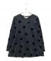 COMME des GARCONS（コムデギャルソン）の古着「フロッキー加工ハート柄カットソー」｜ブラック