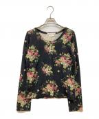 COMME des GARCONSコムデギャルソン）の古着「花柄ウールニット」｜ブラウン
