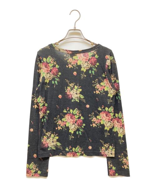 COMME des GARCONS（コムデギャルソン）COMME des GARCONS (コムデギャルソン) 花柄ウールニット ブラウン サイズ:SIZE Sの古着・服飾アイテム