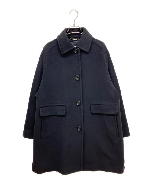 MaxMara（マックスマーラ）MaxMara (マックスマーラ) ウールカシミヤブレンドコート ブラック サイズ:42の古着・服飾アイテム