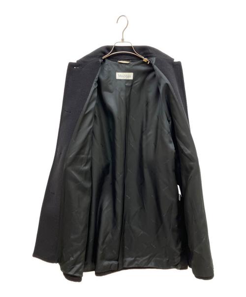 MaxMara（マックスマーラ）MaxMara (マックスマーラ) ウールカシミヤブレンドコート ブラック サイズ:42の古着・服飾アイテム