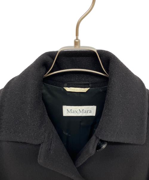 MaxMara（マックスマーラ）MaxMara (マックスマーラ) ウールカシミヤブレンドコート ブラック サイズ:42の古着・服飾アイテム