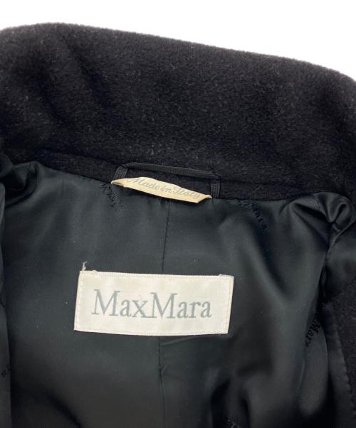 MaxMara（マックスマーラ）MaxMara (マックスマーラ) ウールカシミヤブレンドコート ブラック サイズ:42の古着・服飾アイテム