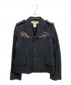 COMME des GARCONS COMME des GARCONSコムデギャルソン コムデギャルソン）の古着「ピンデザイン装飾3Bジャケット」｜ブラック