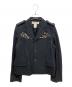 COMME des GARCONS COMME des GARCONS（コムデギャルソン コムデギャルソン）の古着「ピンデザイン装飾3Bジャケット」｜ブラック