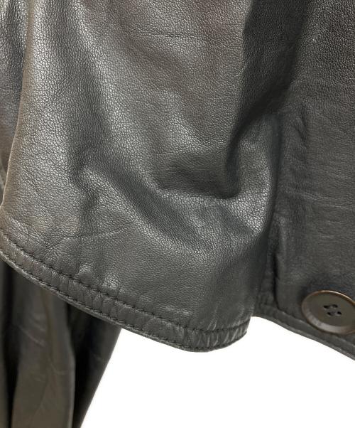 BURBERRY（バーバリー）BURBERRY (バーバリー) レザーショートトレンチジャケット ブラック サイズ:40の古着・服飾アイテム