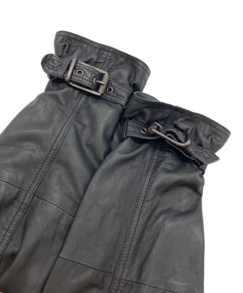BURBERRY（バーバリー）BURBERRY (バーバリー) レザーショートトレンチジャケット ブラック サイズ:40の古着・服飾アイテム