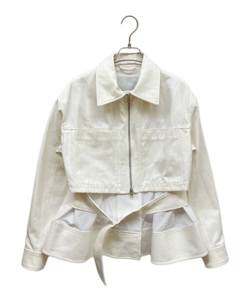 3.1 phillip lim（スリーワンフィリップリム）3.1 phillip lim (スリーワンフィリップリム) Double Belted Flounce Utility Jacket ホワイト サイズ:XSの古着・服飾アイテム