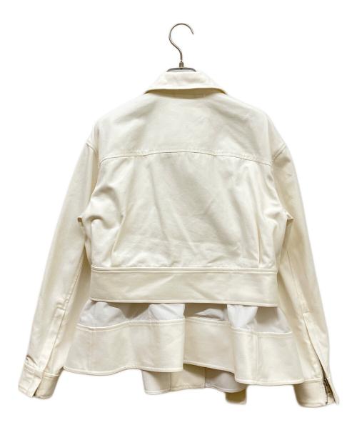 3.1 phillip lim（スリーワンフィリップリム）3.1 phillip lim (スリーワンフィリップリム) Double Belted Flounce Utility Jacket ホワイト サイズ:XSの古着・服飾アイテム