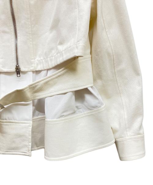 3.1 phillip lim（スリーワンフィリップリム）3.1 phillip lim (スリーワンフィリップリム) Double Belted Flounce Utility Jacket ホワイト サイズ:XSの古着・服飾アイテム