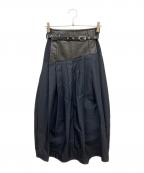 3.1 phillip limスリーワンフィリップリム）の古着「Belted Leather Skirt」｜ブラック