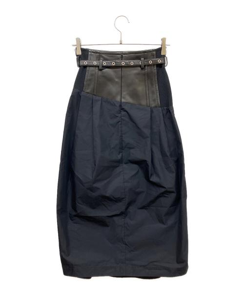 3.1 phillip lim（スリーワンフィリップリム）3.1 phillip lim (スリーワンフィリップリム) Belted Leather Skirt ブラックの古着・服飾アイテム