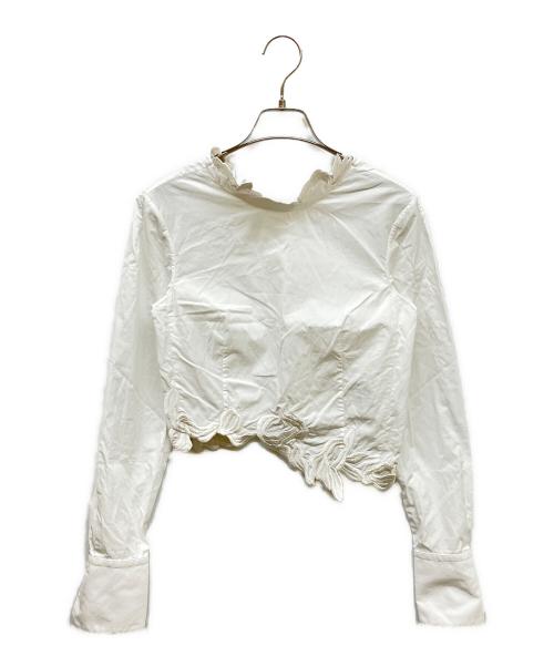 3.1 phillip lim（スリーワンフィリップリム）3.1 phillip lim (スリーワンフィリップリム) 刺繍入りクロップトップ ホワイトの古着・服飾アイテム