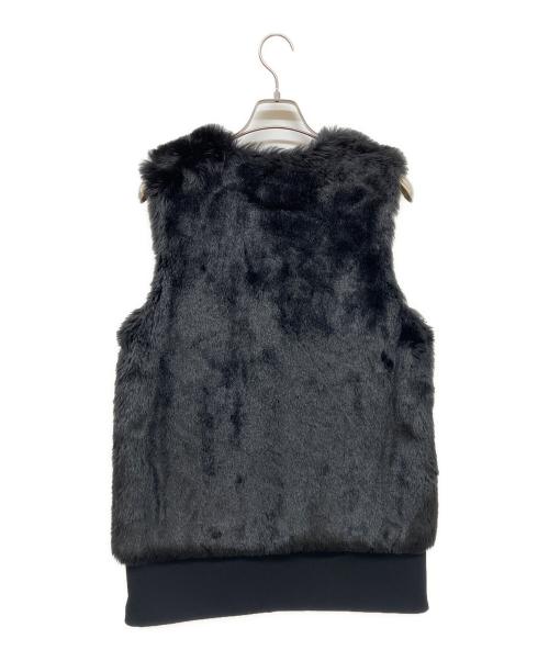 23区（ニジュウサンク）23区 (ニジュウサンク) ECOPEL エコファー コンビ ジレ ブラック サイズ:Mの古着・服飾アイテム