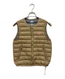 DANTON（ダントン）の古着「Crew Neck Inner Down Vest」｜ベージュ