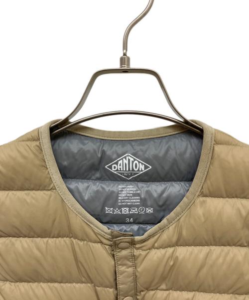 DANTON（ダントン）DANTON (ダントン) Crew Neck Inner Down Vest ベージュ サイズ:34の古着・服飾アイテム