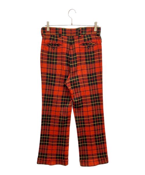 tricot COMME des GARCONS（トリココムデギャルソン）tricot COMME des GARCONS (トリココムデギャルソン) タータンチェックウールパンツ レッド サイズ:Sの古着・服飾アイテム