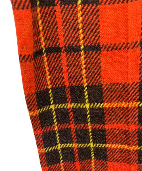 tricot COMME des GARCONS（トリココムデギャルソン）tricot COMME des GARCONS (トリココムデギャルソン) タータンチェックウールパンツ レッド サイズ:Sの古着・服飾アイテム