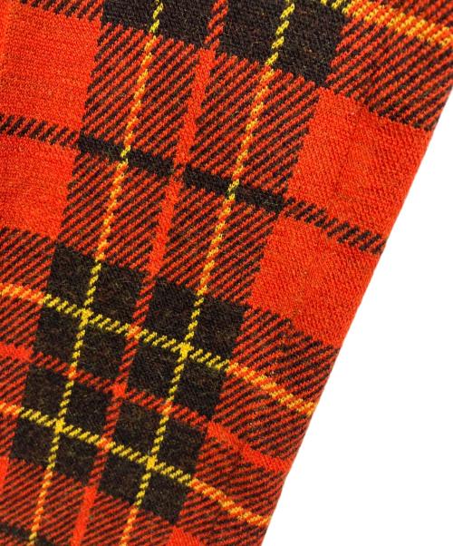 tricot COMME des GARCONS（トリココムデギャルソン）tricot COMME des GARCONS (トリココムデギャルソン) タータンチェックウールパンツ レッド サイズ:Sの古着・服飾アイテム
