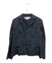 COMME des GARCONS COMME des GARCONS（コムデギャルソン コムデギャルソン）の古着「フラワージャガードジャケット」｜ブラック