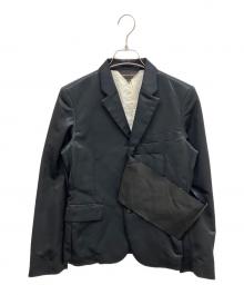 COMME des GARCONS（コムデギャルソン）の古着「異素材ドッキングテーラードジャケット」｜ブラック