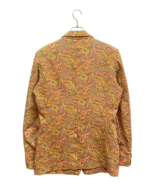 COMME des GARCONS HOMME PLUS（コムデギャルソンオムプリュス）COMME des GARCONS HOMME PLUS (コムデギャルソンオムプリュス) サイケデリック柄 テーラードジャケット オレンジ サイズ:Mの古着・服飾アイテム