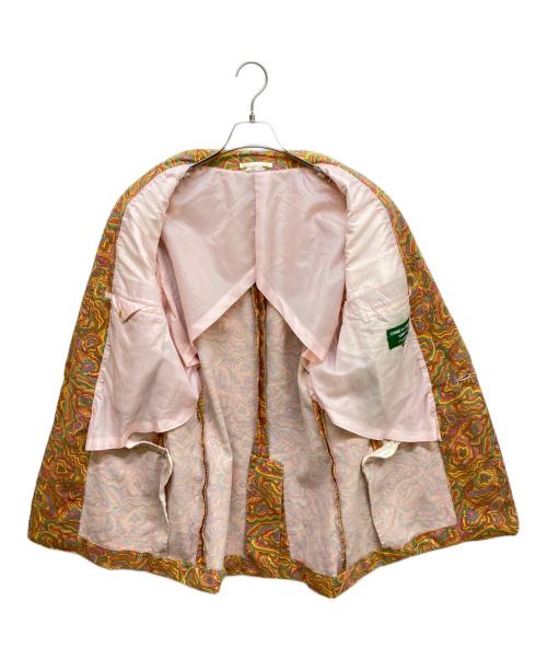 COMME des GARCONS HOMME PLUS（コムデギャルソンオムプリュス）COMME des GARCONS HOMME PLUS (コムデギャルソンオムプリュス) サイケデリック柄 テーラードジャケット オレンジ サイズ:Mの古着・服飾アイテム