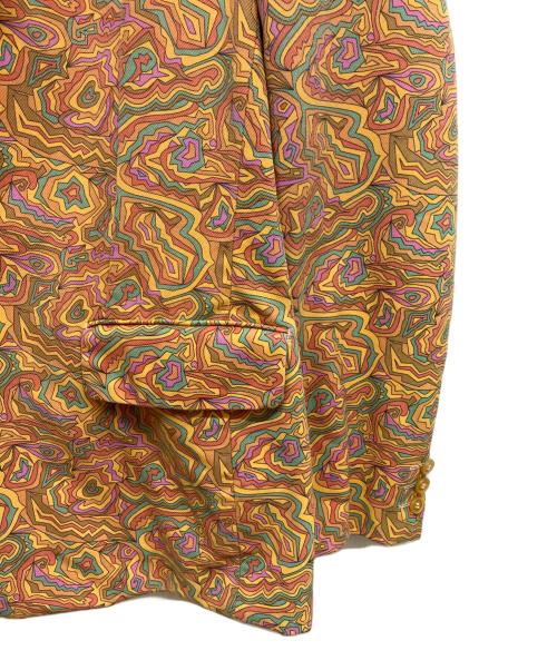 COMME des GARCONS HOMME PLUS（コムデギャルソンオムプリュス）COMME des GARCONS HOMME PLUS (コムデギャルソンオムプリュス) サイケデリック柄 テーラードジャケット オレンジ サイズ:Mの古着・服飾アイテム