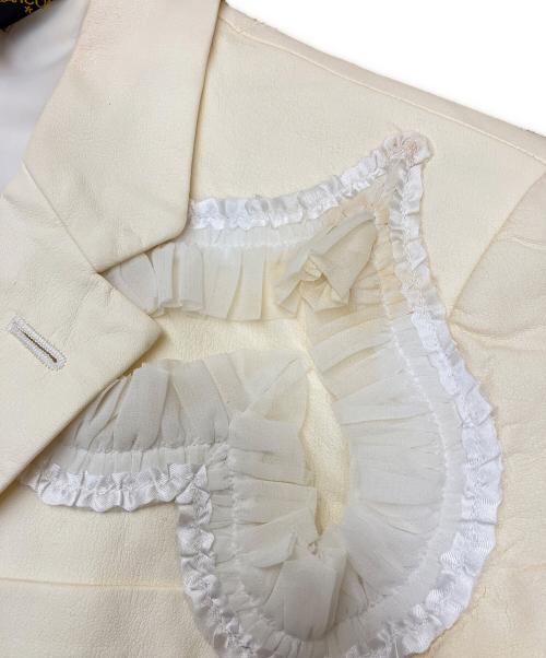 COMME des GARCONS（コムデギャルソン）COMME des GARCONS (コムデギャルソン) ハートデザインフェイクレザージャケット ホワイト サイズ:SIZE Sの古着・服飾アイテム