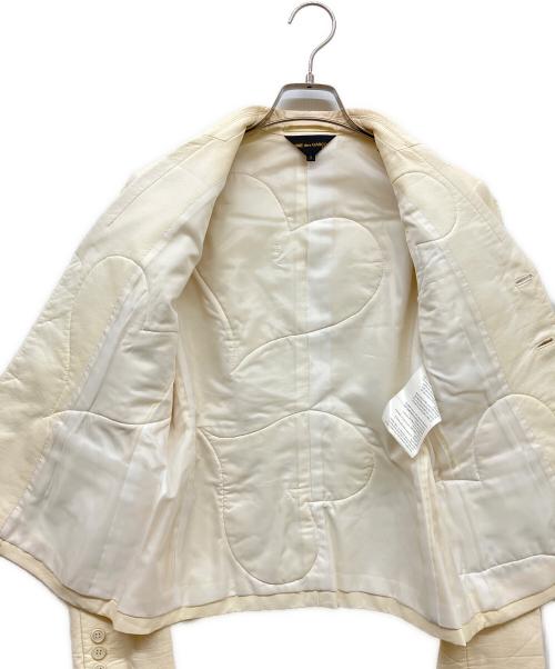 COMME des GARCONS（コムデギャルソン）COMME des GARCONS (コムデギャルソン) ハートデザインフェイクレザージャケット ホワイト サイズ:SIZE Sの古着・服飾アイテム
