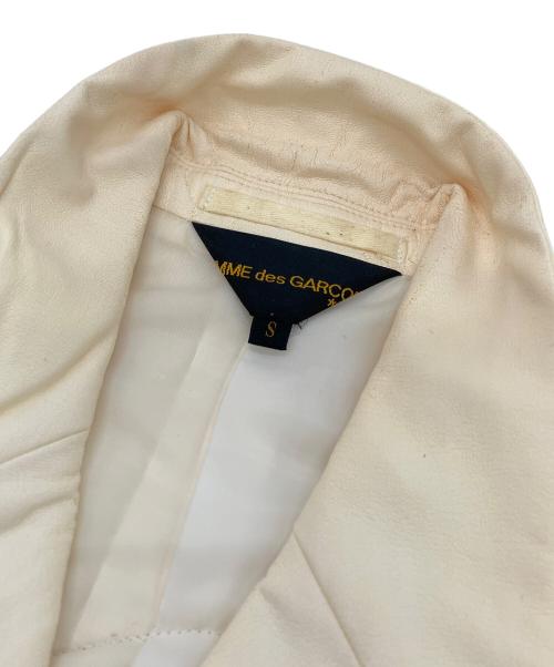 COMME des GARCONS（コムデギャルソン）COMME des GARCONS (コムデギャルソン) ハートデザインフェイクレザージャケット ホワイト サイズ:SIZE Sの古着・服飾アイテム