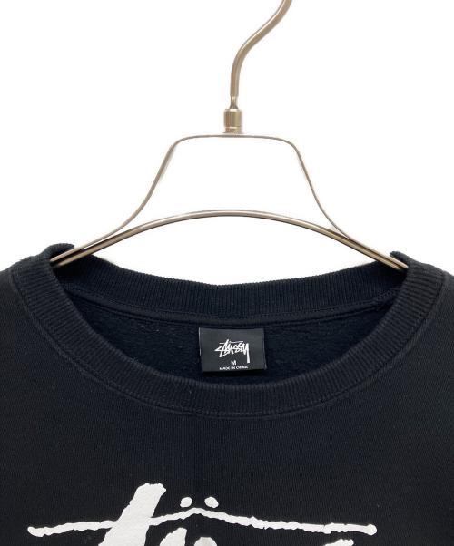 stussy（ステューシー）stussy (ステューシー) LOGO CREW SWEAT ブラック サイズ:Mの古着・服飾アイテム
