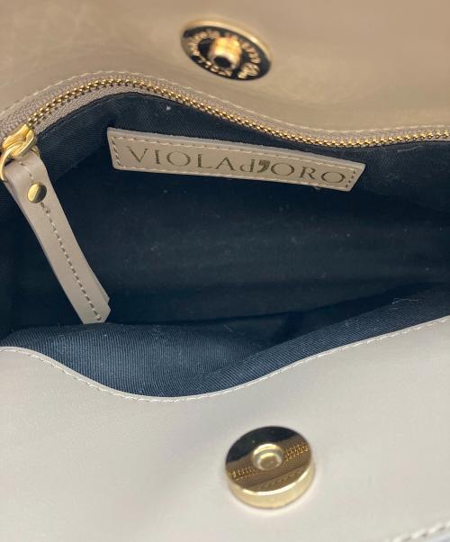 VIOLAd'ORO（ヴィオラドーロ）VIOLAd'ORO (ヴィオラドーロ) 2WAYハンドバッグ ブラウンの古着・服飾アイテム