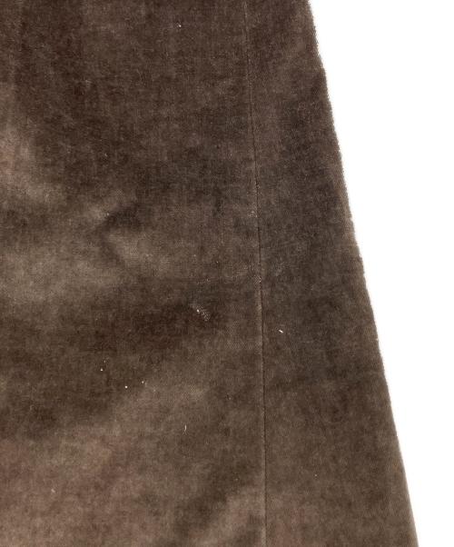 CELINE（セリーヌ）CELINE (セリーヌ) ベルベットスカート ブラウン サイズ:38の古着・服飾アイテム