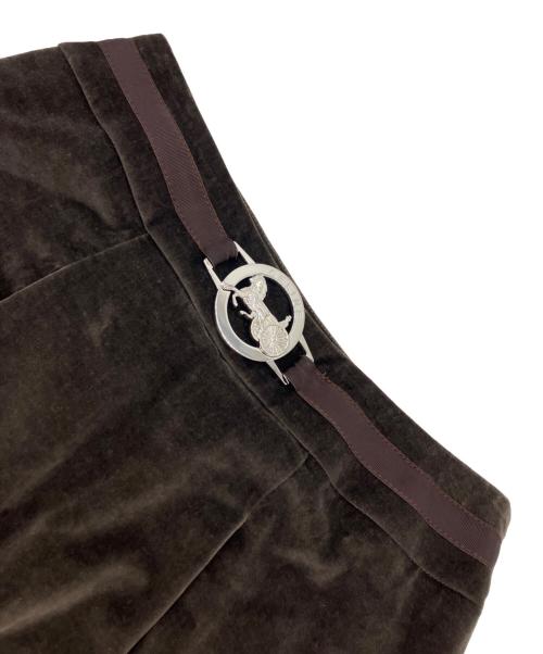 CELINE（セリーヌ）CELINE (セリーヌ) ベルベットスカート ブラウン サイズ:38の古着・服飾アイテム