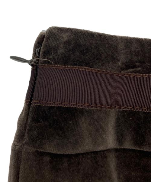 CELINE（セリーヌ）CELINE (セリーヌ) ベルベットスカート ブラウン サイズ:38の古着・服飾アイテム