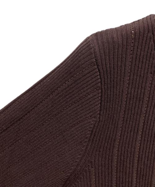 COCODEAL（ココディール）COCODEAL (ココディール) コンパクトリブカーデ×サテンキャミワンピース ブラウン サイズ:2 未使用品の古着・服飾アイテム