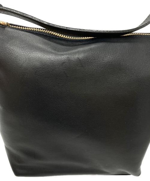 russet（ラシット）russet (ラシット) ソフトレザーシンプルショルダーバッグ ブラックの古着・服飾アイテム