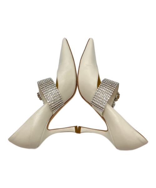 JIMMY CHOO（ジミーチュウ）JIMMY CHOO (ジミーチュウ) ポインテッドトゥパンプス ホワイト サイズ:36 1/2の古着・服飾アイテム