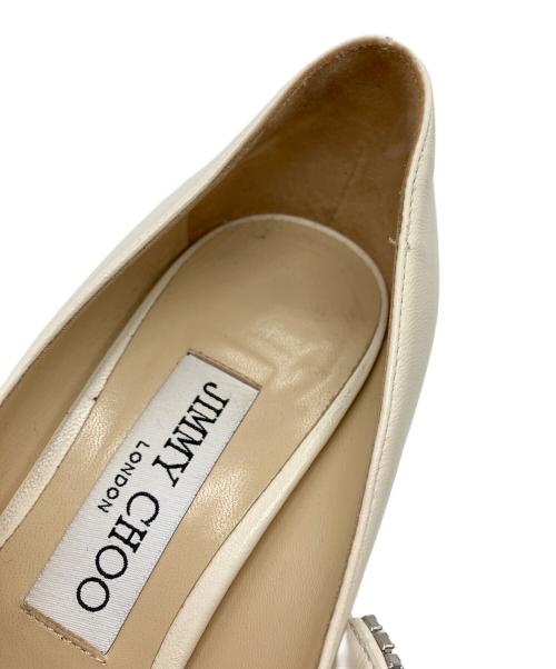 JIMMY CHOO（ジミーチュウ）JIMMY CHOO (ジミーチュウ) ポインテッドトゥパンプス ホワイト サイズ:36 1/2の古着・服飾アイテム