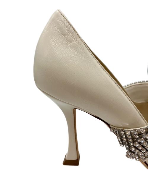 JIMMY CHOO（ジミーチュウ）JIMMY CHOO (ジミーチュウ) ポインテッドトゥパンプス ホワイト サイズ:36 1/2の古着・服飾アイテム