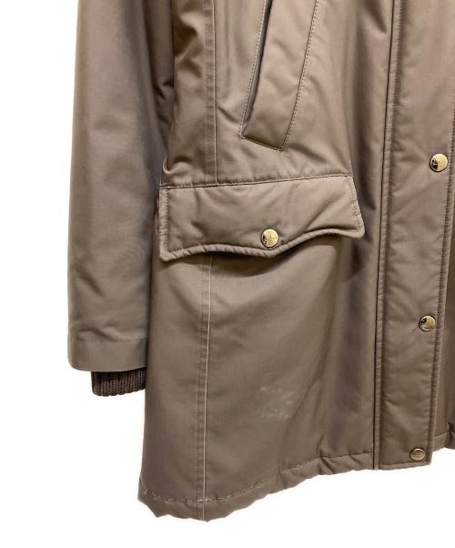 BURBERRY LONDON（バーバリーロンドン）BURBERRY LONDON (バーバリーロンドン) ファー付裏ノバチェック中綿コート ブラウン サイズ:XSの古着・服飾アイテム