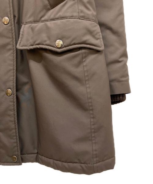 BURBERRY LONDON（バーバリーロンドン）BURBERRY LONDON (バーバリーロンドン) ファー付裏ノバチェック中綿コート ブラウン サイズ:XSの古着・服飾アイテム