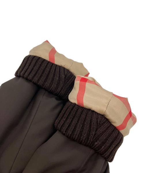 BURBERRY LONDON（バーバリーロンドン）BURBERRY LONDON (バーバリーロンドン) ファー付裏ノバチェック中綿コート ブラウン サイズ:XSの古着・服飾アイテム